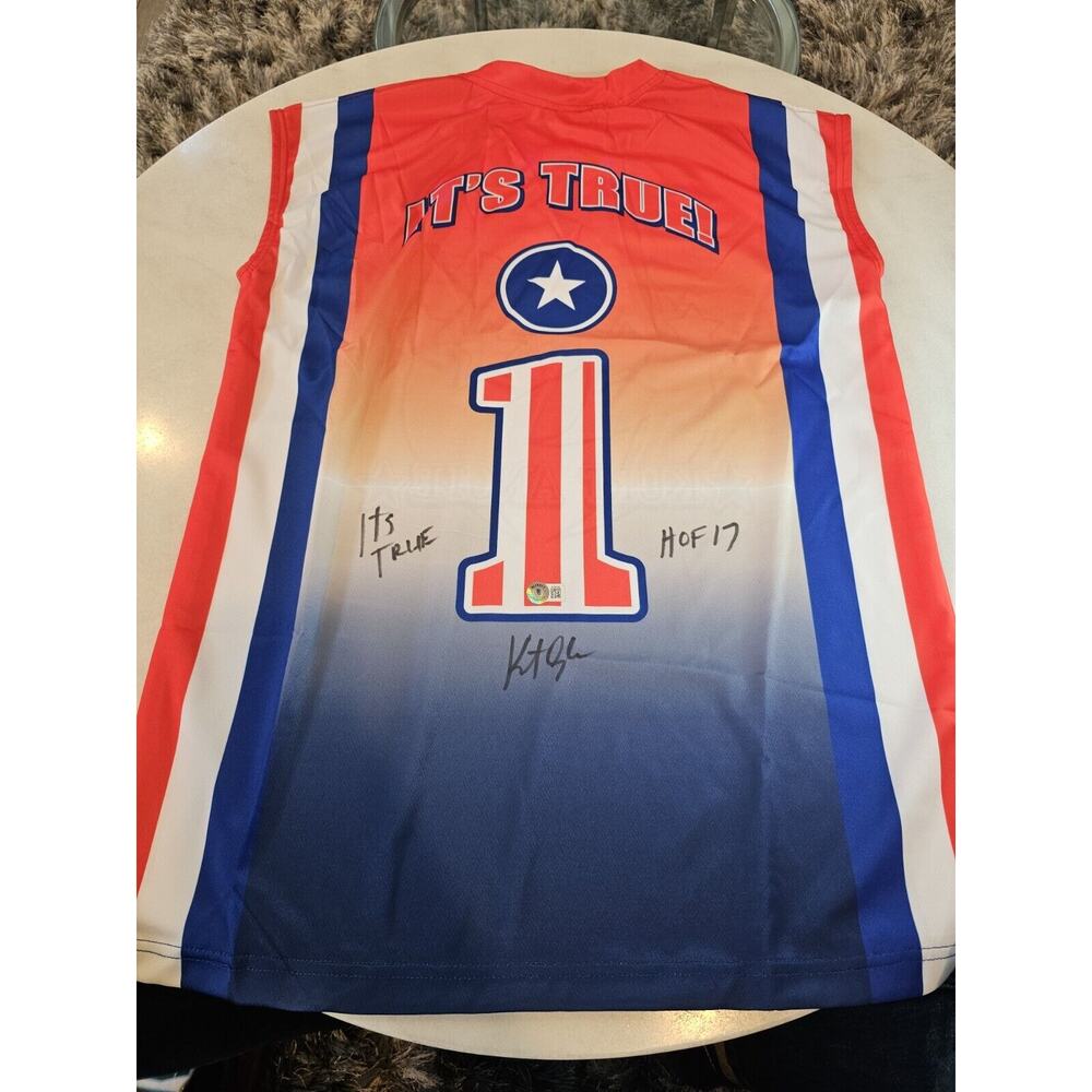 KURT ANGLE AUTOGRAPHED Shirt Jersey WWE / Beckett